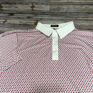 Haven Polo Shirt Mens 4XL White Red Blue 45 47 Trump All Over Print Golf